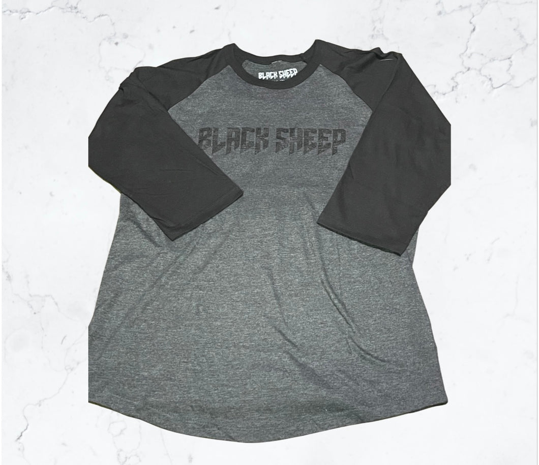 Grey and Black “Blacksheep” Baseball T-Shirt