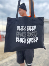 Load image into Gallery viewer, Black tote With “Blacksheep” ink
